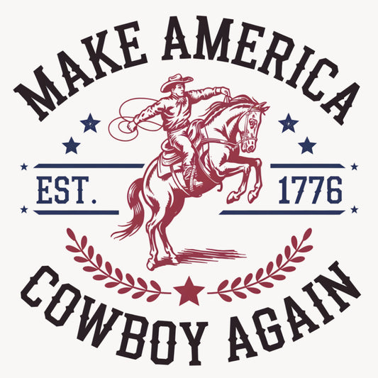 Make America Cowboy Again - A01 - Comfort Colors - Short Sleeve Tee