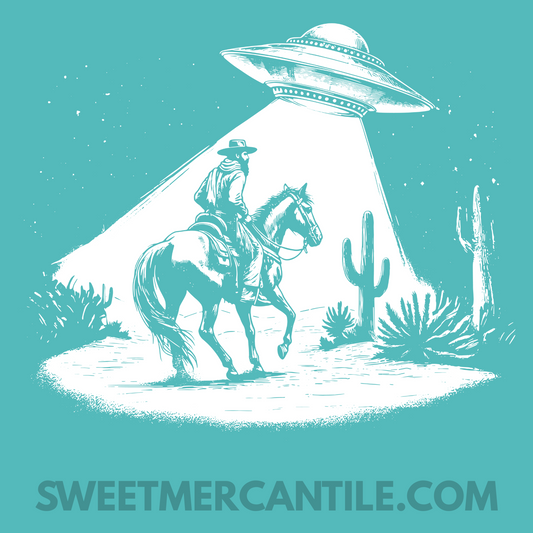 Cowboy and UFO - Comfort Colors - Short Sleeve Tee