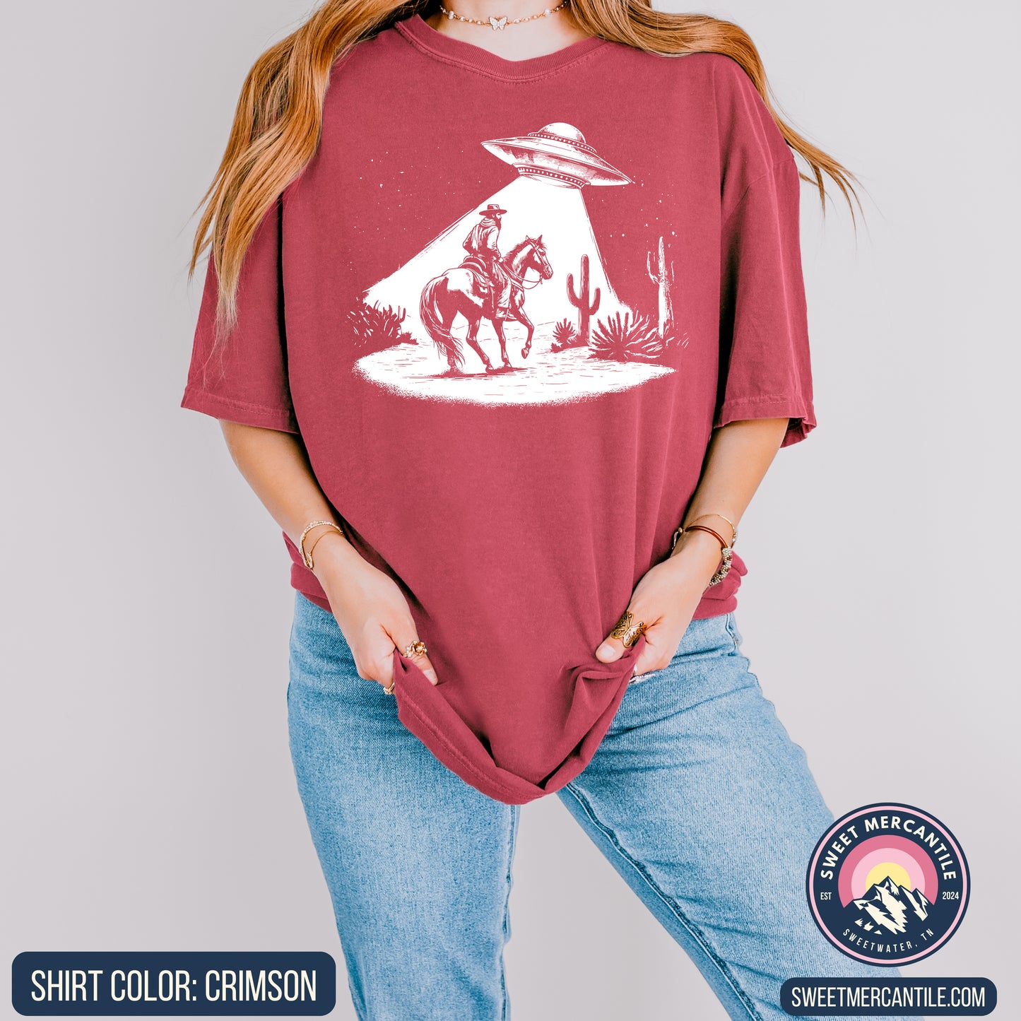 Cowboy and UFO - Comfort Colors - Short Sleeve Tee