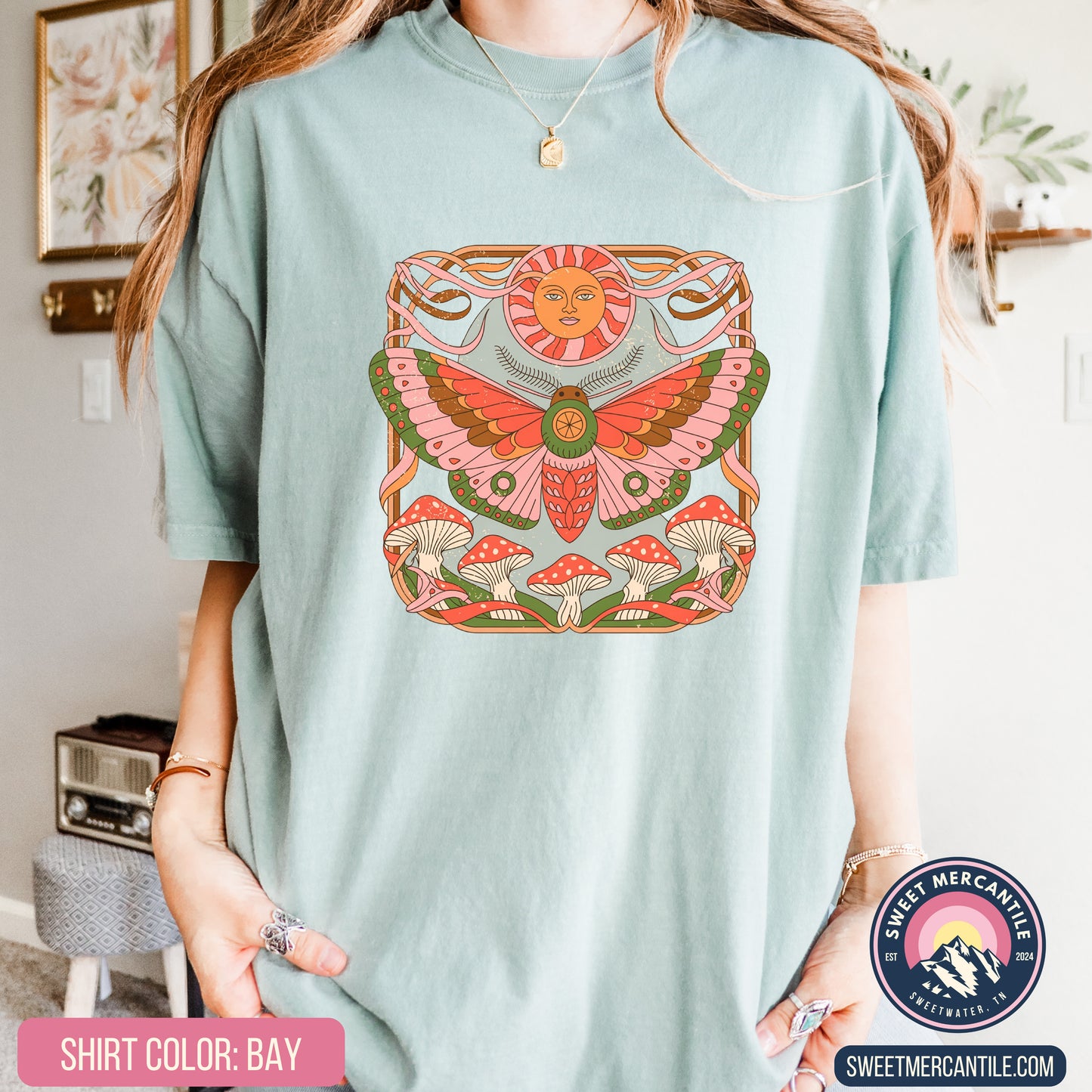 Retro Moth - R11 - Comfort Colors - Short Sleeve Tee